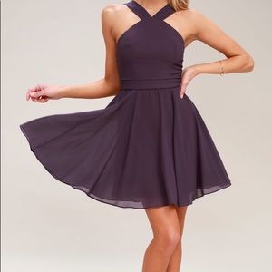 Dusty Purple Skater Dress